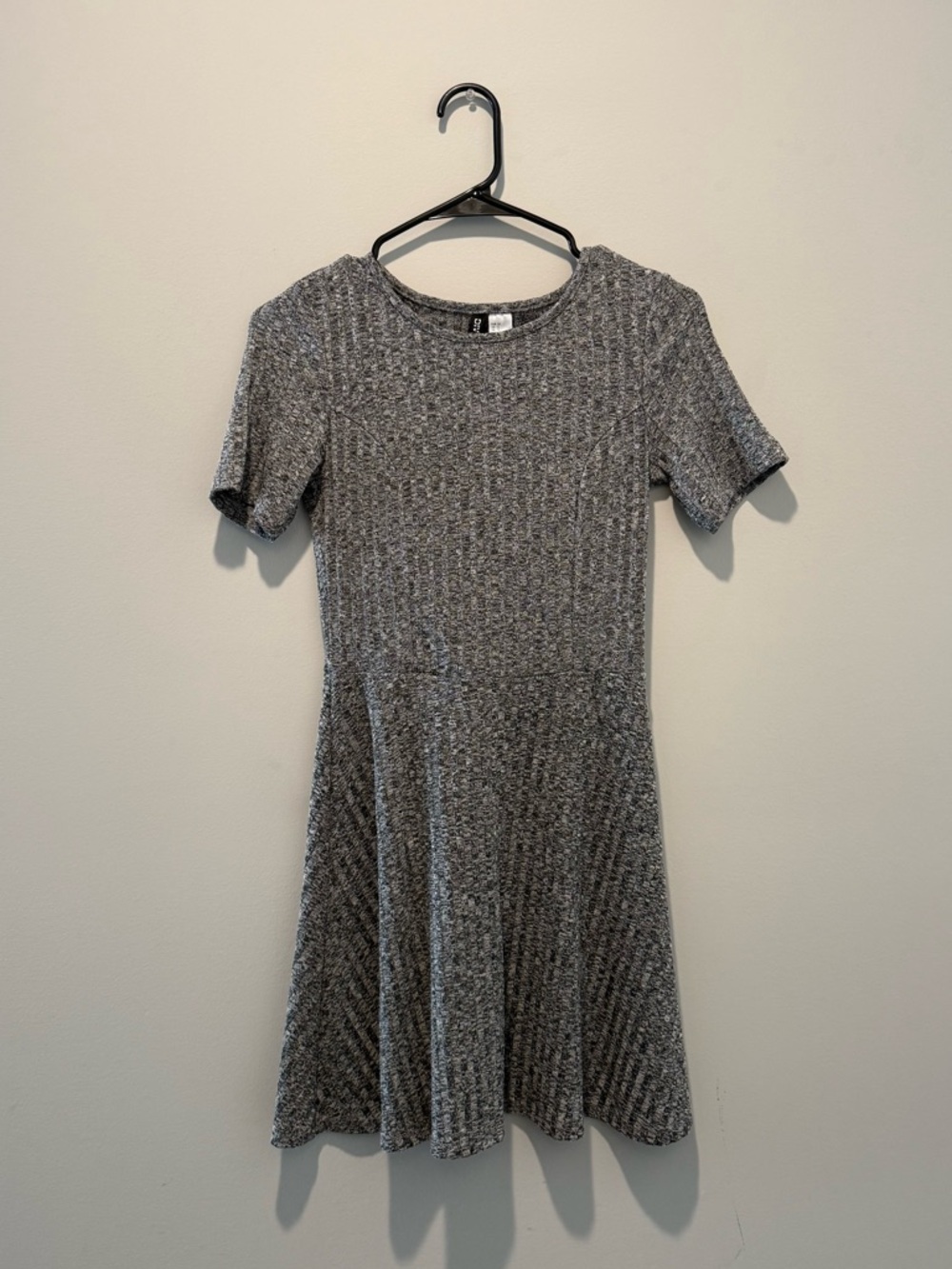 Divided Heather Grey Ribbed Mini Dress